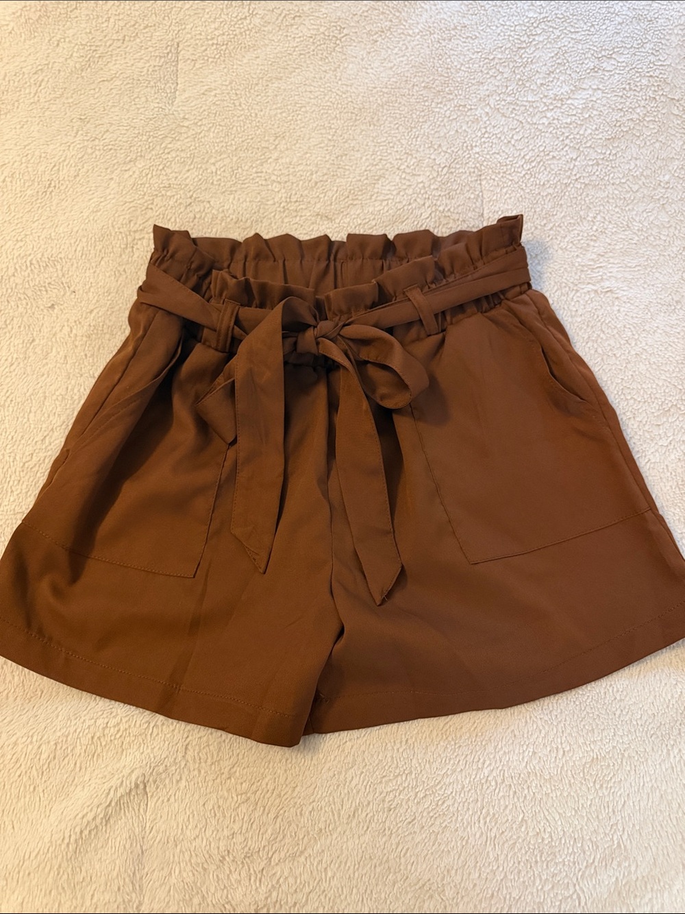 Dizzy Lizzy Brown Paper Bag Shorts, size M